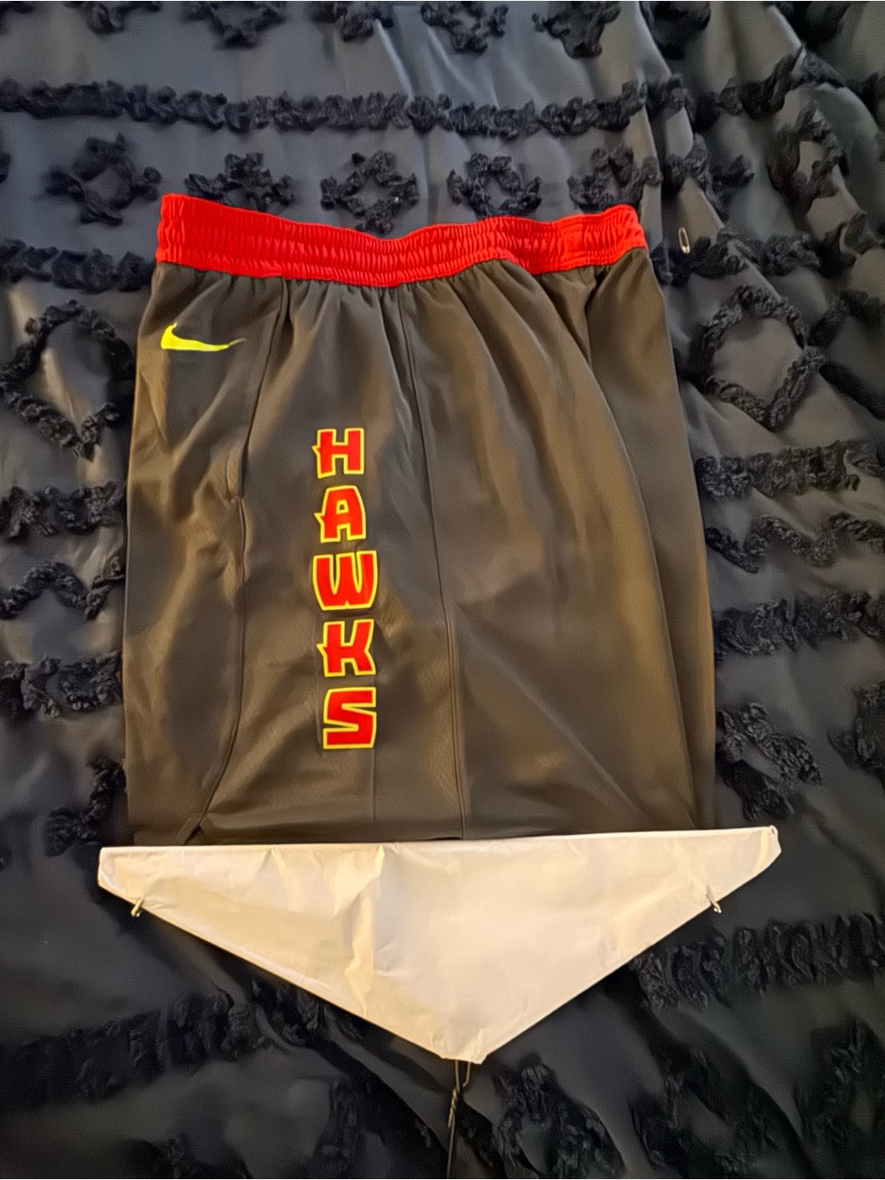Nike Black Basketball Shorts with Red Trim